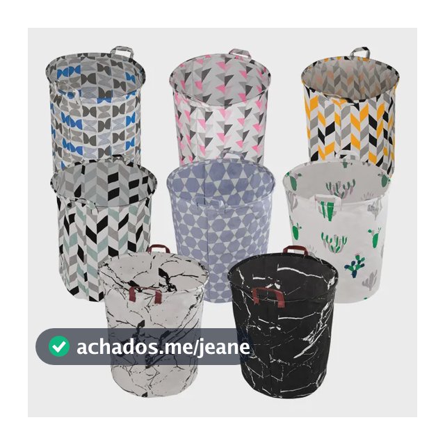Cesto Grande Para Roupa Suja Lavanderia Brinquedo 60 Litros