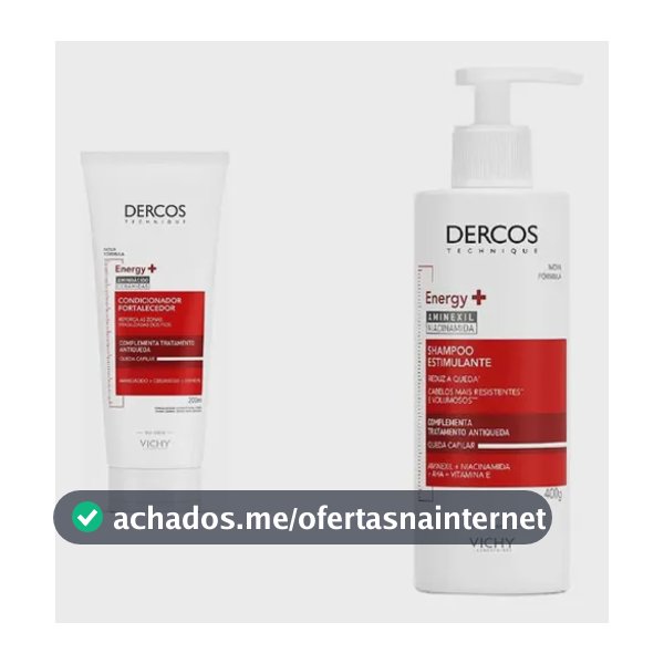 Kit Antiqueda Energy+ Completo  Condicionador 200ml Vichy + Shampoo 400g Vichy