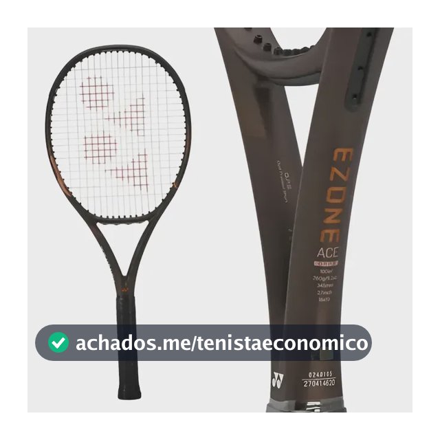 Raquete De Tenis Yonex Ezone Ace Brown 260g L2 2026 Com Capa Marrom 4 1/4