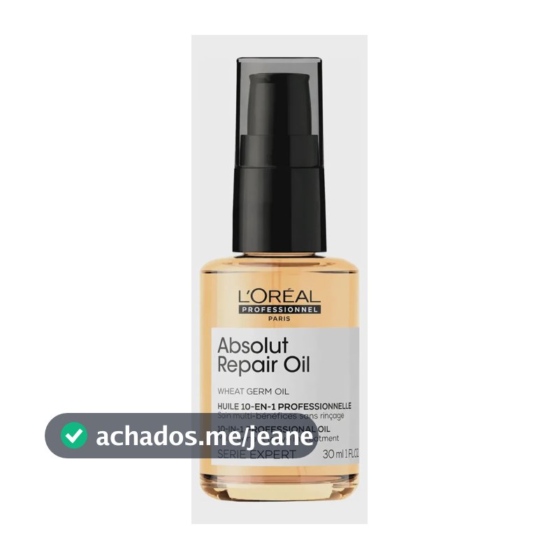 Loreal Absolut Repair Gold Quinoa Óleo Capilar 30ml Frasco