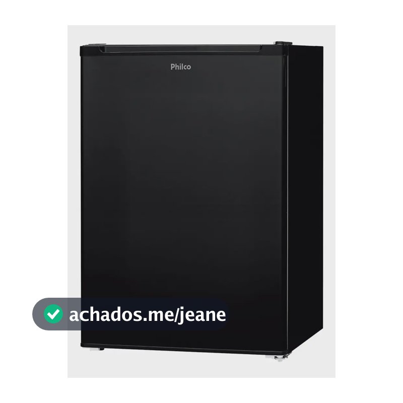 Frigobar Philco 68L Preto Compacto com Compressor 5 Níveis PFG85P