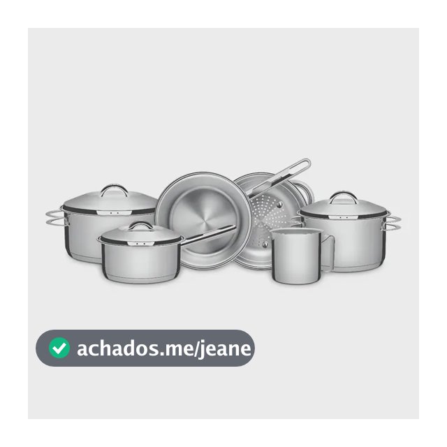 Kit Jogo De Panelas Solar 6 Peças com Fundo Triplo e Tampas de Inox Tramontina
