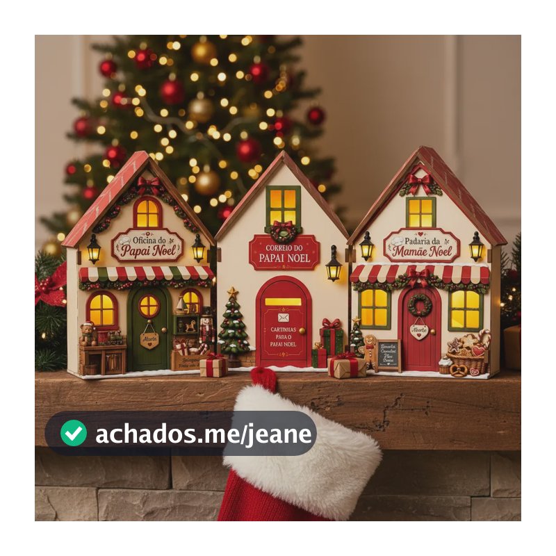Decoração De Natal - Casinhas Vila De Natal Adesivada