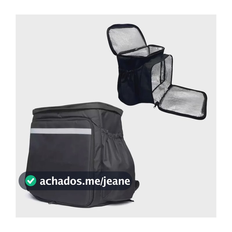 Mochila Bag Impermeável Térmica Motoboy Entrega Delivery 80l Preto
