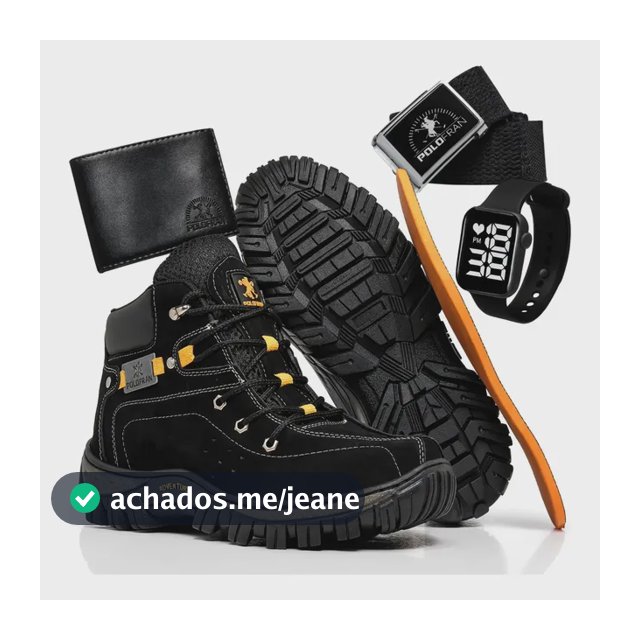 Kit Bota Adventure + Relógio Carteira Cinto Casual Passeio