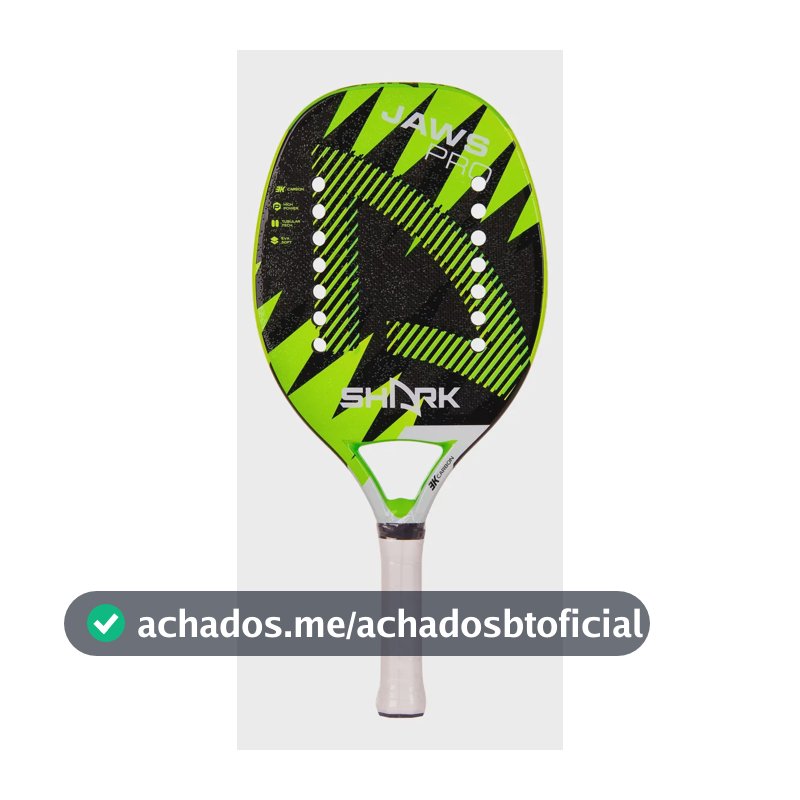 Raquete De Beach Tennis Shark Jaws 2023 + Capa - Oferta Verde