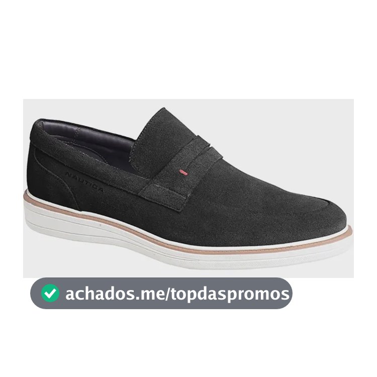Loufer Nautica Couro Nobuck Sola Borracha 99003-00_1-7 Preto Camurça Natural 43 Br