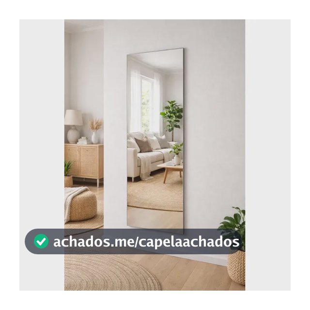 Espelho Rocco Corpo Inteiro Organico 90x40 Pinterest Grande Retangular - Suporte