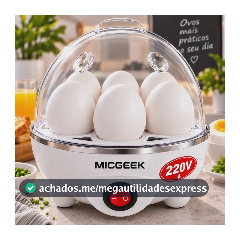 Cozedor De Ovos Automático Panela A Vapor Elétrica Legumes Elétrica Portátil Prático Rápido 7 Ovos Em 5min Micgeek