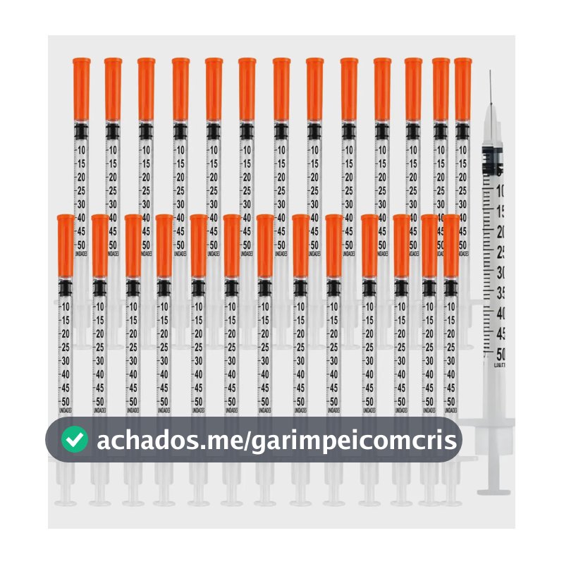 Kit 30 Seringas Insulina 0,5ml C/agulha Fixa 8mm X0,30m Sr 0.5 Ml