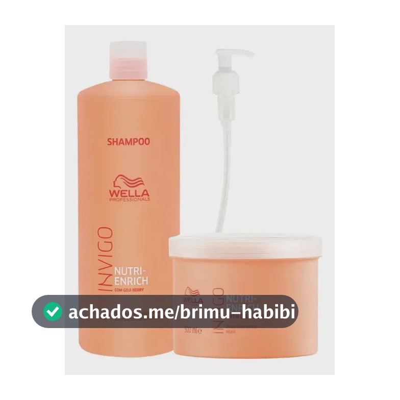 Kit Wella Nutri Enrich Shampoo 1000ml + Máscara 500ml Invigo