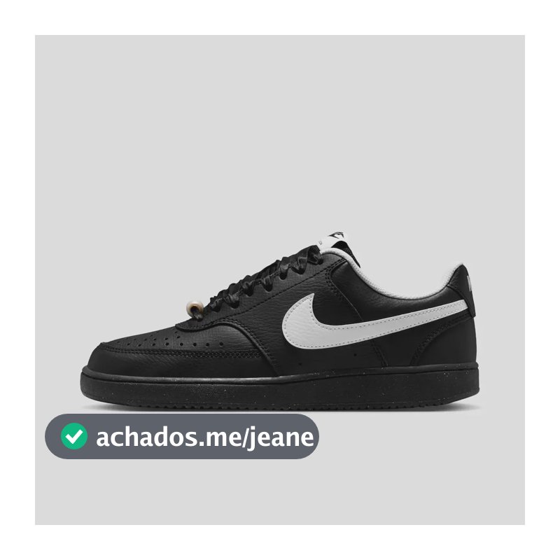 Tênis Nike Court Vision Low Feminino Preto/branco 37 Br