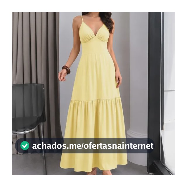 Vestido Feminino Longo Corset Crepe Liso