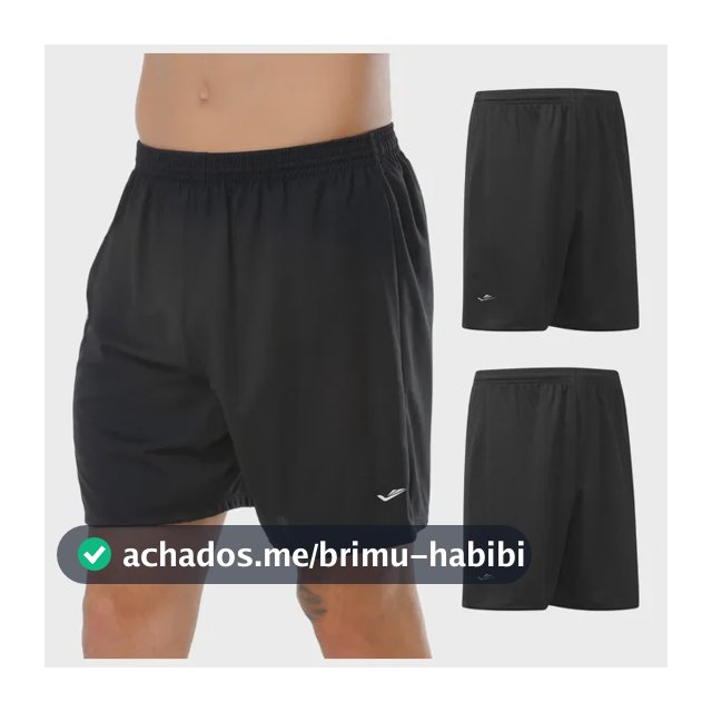 Kit 2 Bermuda Masculina Elite Short Elastano Academia Sport