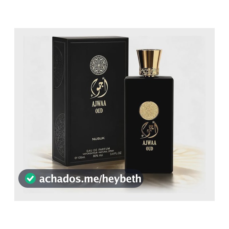 Perfume Masculino Nusuk Ajwaa Oud Black Eau De Parfum 100ml