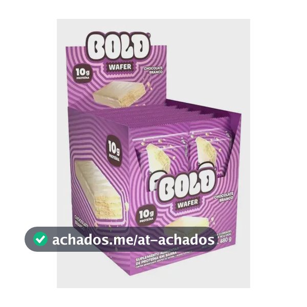 BOLD Wafer Sabor Chocolate Branco 10g de Proteína 40g 12 un.