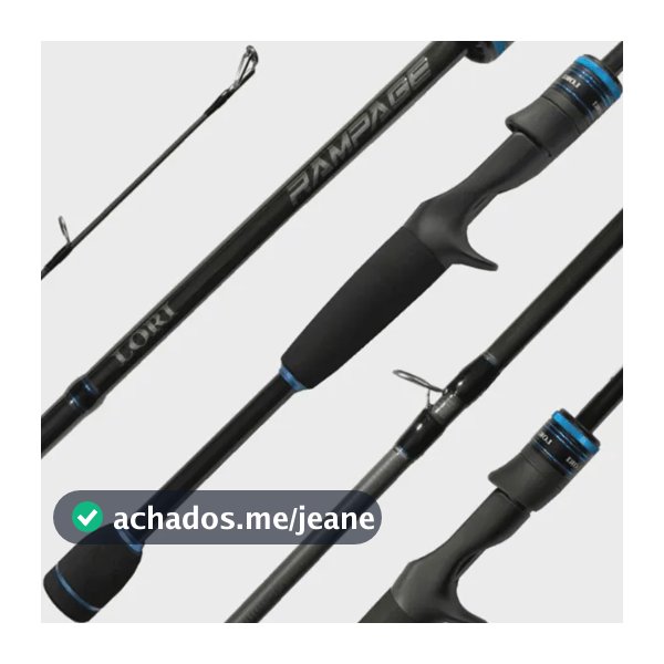 Vara De Pesca Carretilha Lori Rampage 6'0 1,83m Carbono Preto 14lb