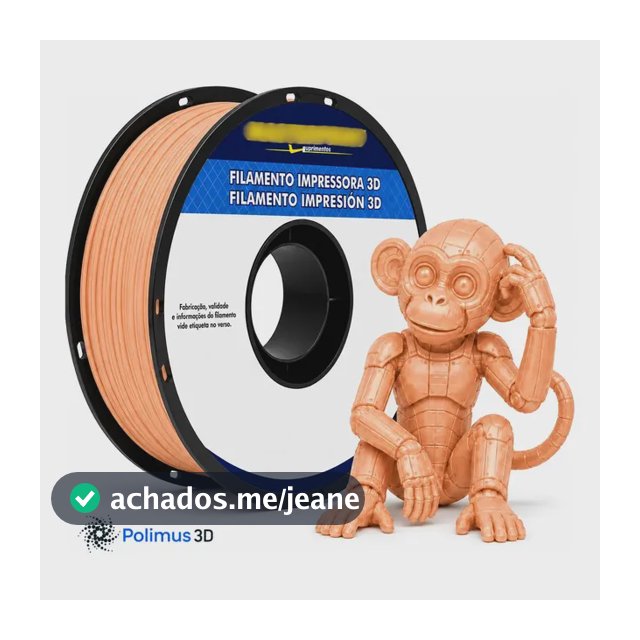 Filamento De Impressão 3D PETG Cor SKIN BEGE 1kg Brilho Premium Para Imprimir Peças 3D Impressora 3D Modelagem Miniaturas Enfeites e Projetos By Polimus 3D