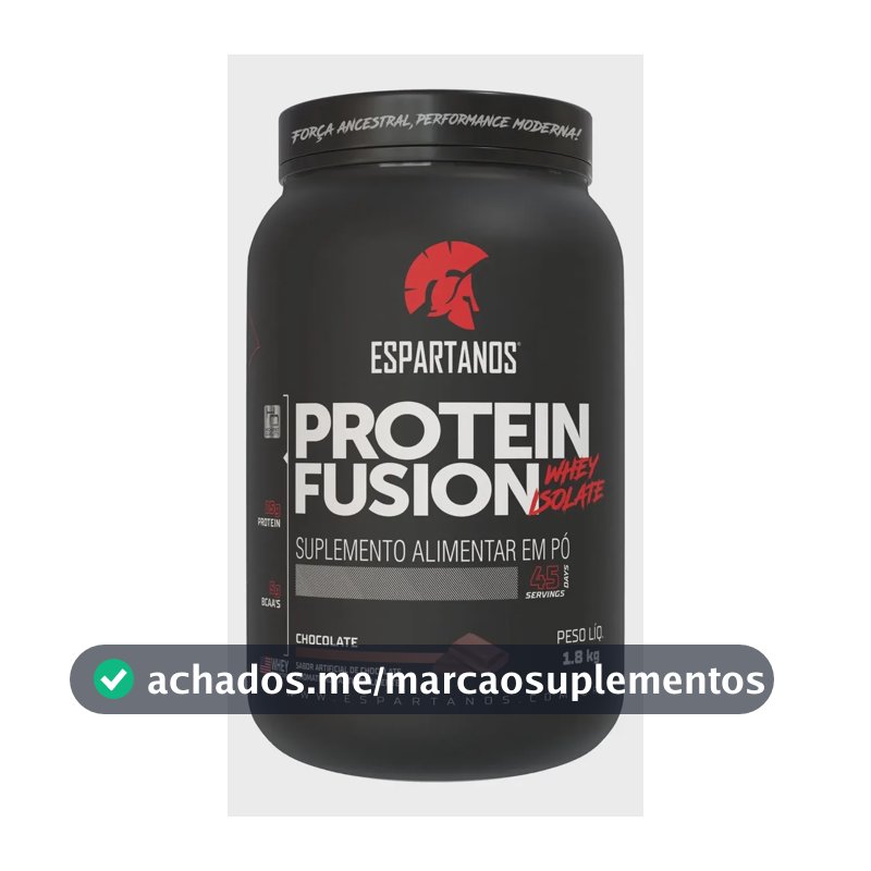 Proteína Espartanos Sports Protein Fusion Whey Isolate sabor Chocolate x 1.8kg