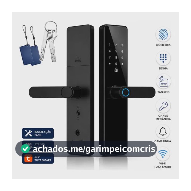 Fechadura Eletrônica Inteligente Digital Com Biometria Senha