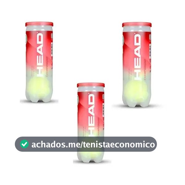 3 Pack 9 Bolas De Tênis Head Championship