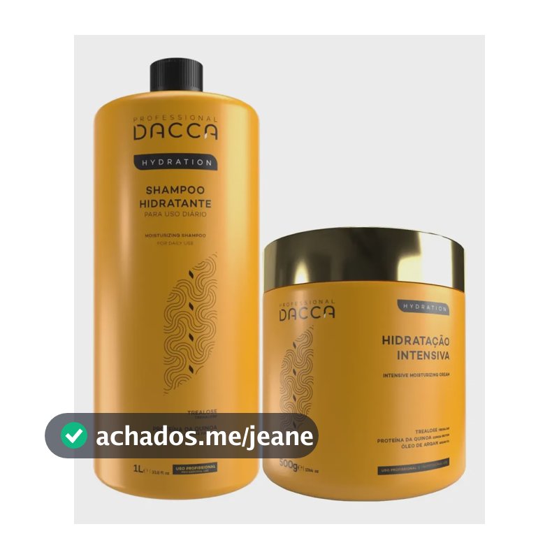 Dacca Kit Shampoo 1 Litro + Hidratação Profissional De Salão
