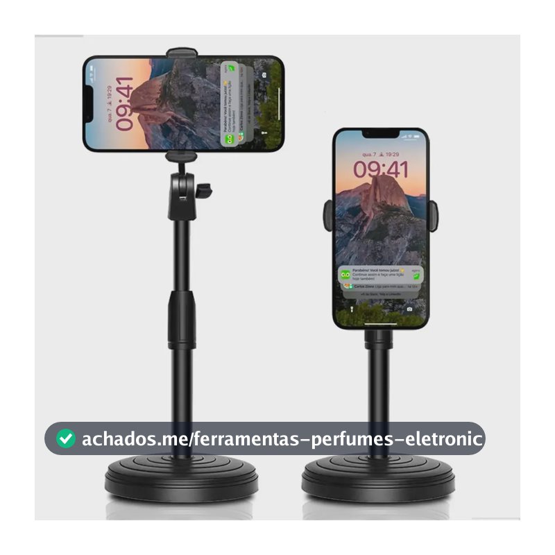 Suporte Apoiador De Celular Mesa Tripé Selfie Regulagem 360°