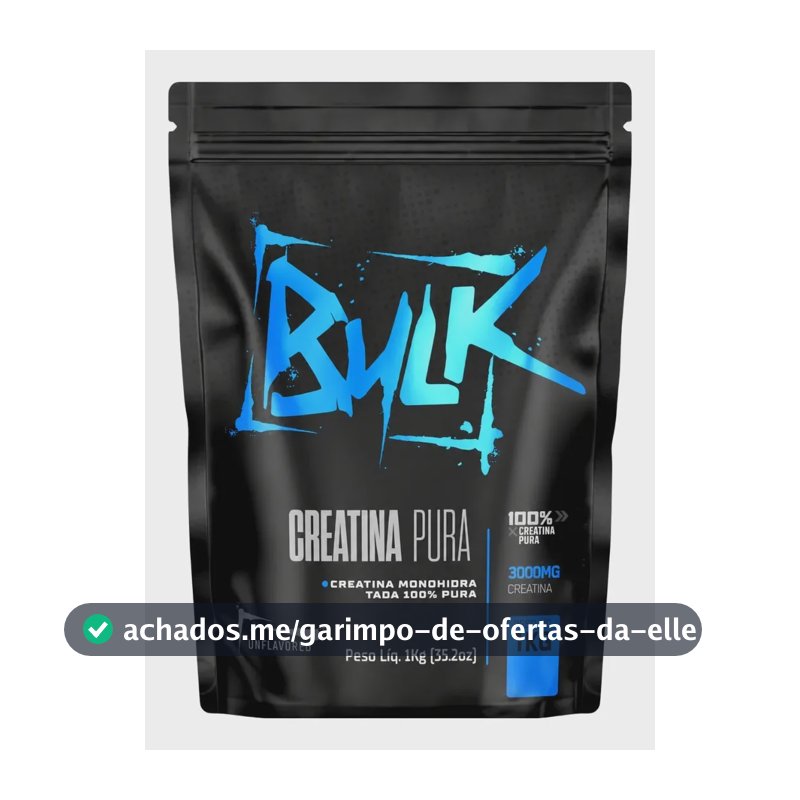 Creatina 1kg Monohidratada 100% Pura Bulk Nutrition