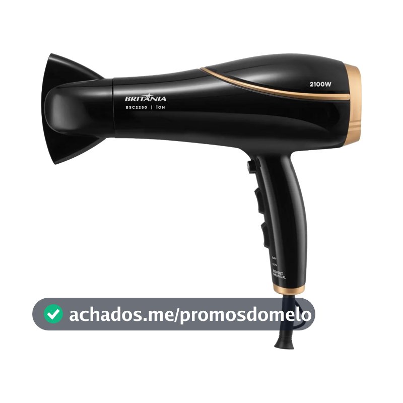 Secador de Cabelos Britânia 3 Temperaturas 2100W BSC2250 Bivolt