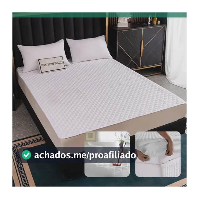 Capa Protetora De Colchão King Matelado Impermeável Antiácaro Antialérgica Super Macia E Silenciosa Branco Premium