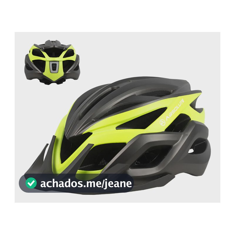 Capacete Ciclismo Absolute Wild Flash Led Integrado Usb Bike Prata Neon Prata/amarelo G