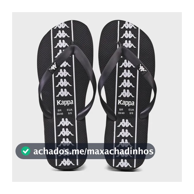 Chinelo Kappa Beach Adulto Unissex Em Borracha