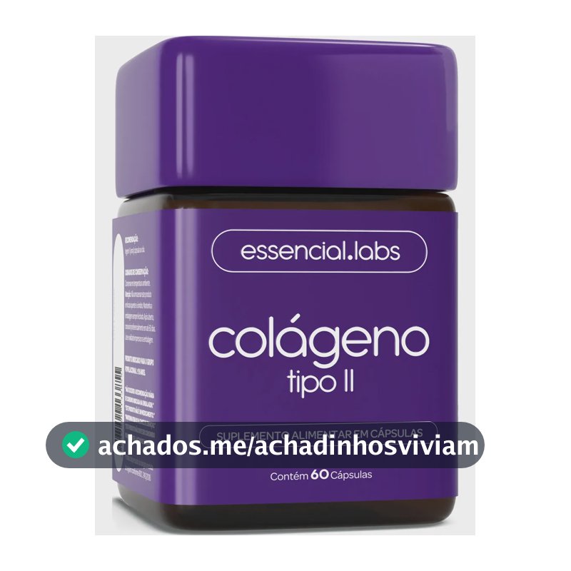 COLÁGENO TIPO 2 com 45mg - Fórmula Exclusiva com Máxima Concentração e Biodisponibilidade - 60 Cápsulas