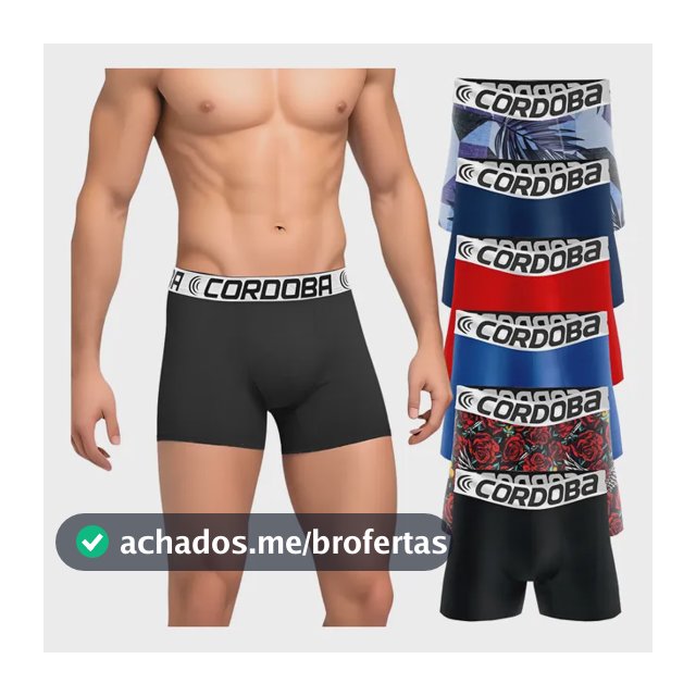 Kit 6 Cuecas Masculinas Boxer Variadas Alta Qualidade Aaa