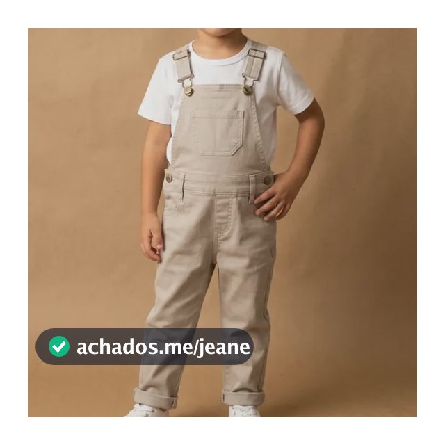 Jardineira Jeans Macacão Infantil Masculina Tam. 01 Ao 08