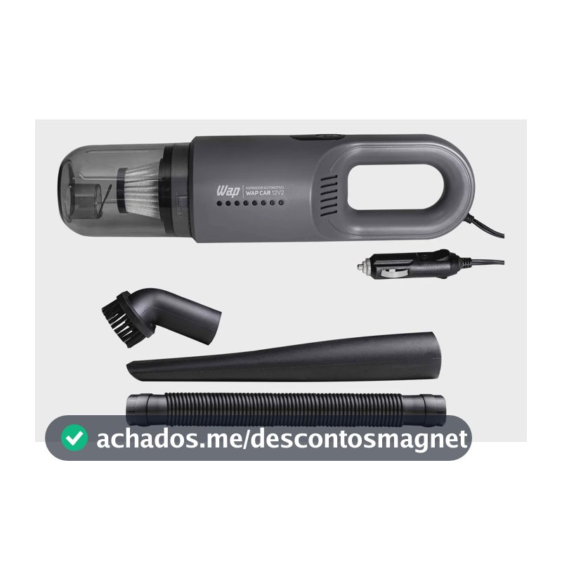 Aspirador Automotivo Portátil WAP CAR Filtro HEPA Cabo de 3,7m 180W 12V2