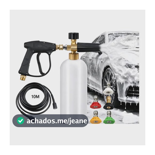 Kit Snow Foam Mangueira Engate Rápido Bicos Pressão 10m Conjunto Completo De Armas De Água