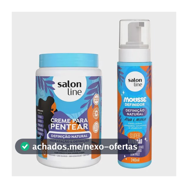 Kit Definição Natural Com Mousse E Creme Para Pentear