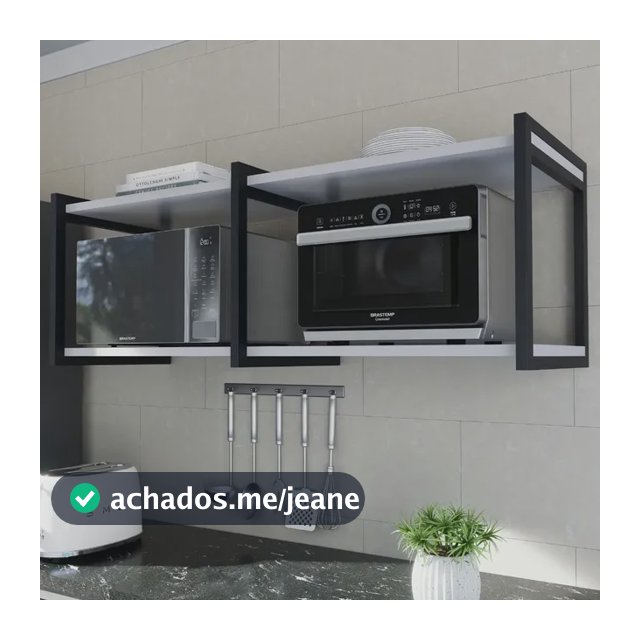 Prateleira Nicho Cozinha Estilo Industrial Microondas Forno