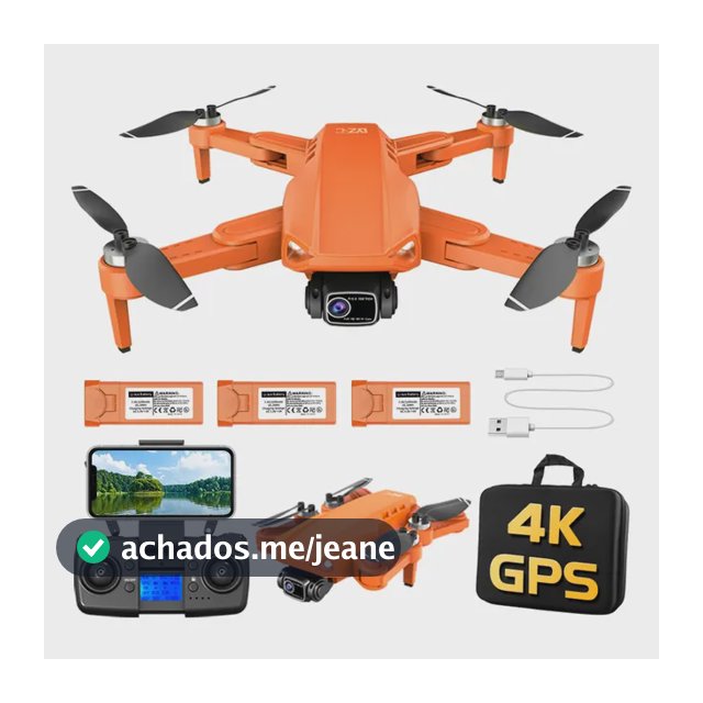 Drone L900 Pro Se Mini Drones 4k Com Gps Com 3 Baterias Laranja