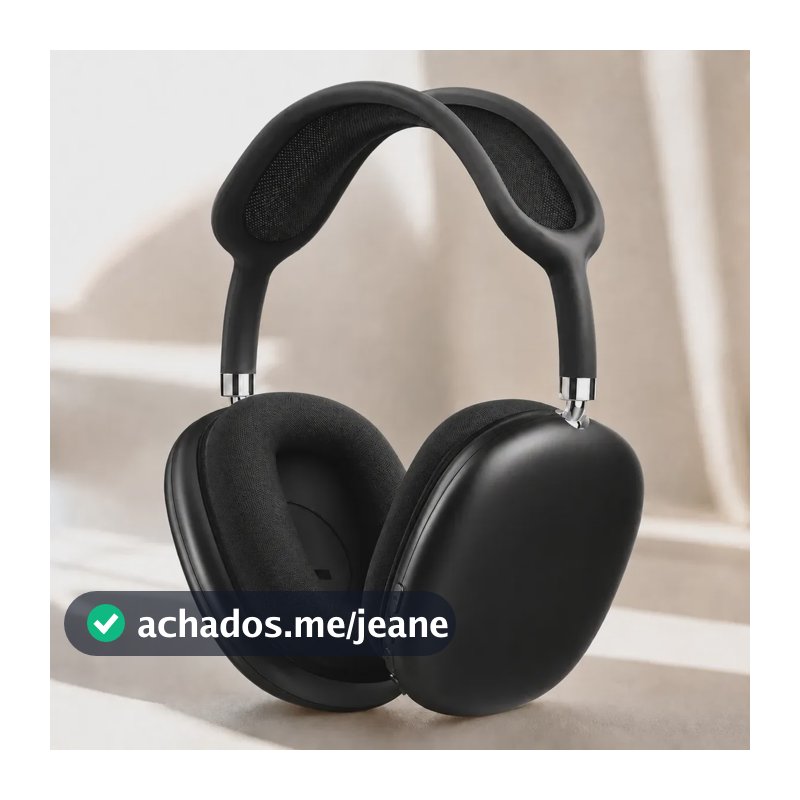 Fone De Ouvido Bluetooth Sem Fio Over Ear Air Top Dr Hank Headphone Premium Abafa Ruído Espacial Bateria Longa Confortável Microfone Dobrável PRETO