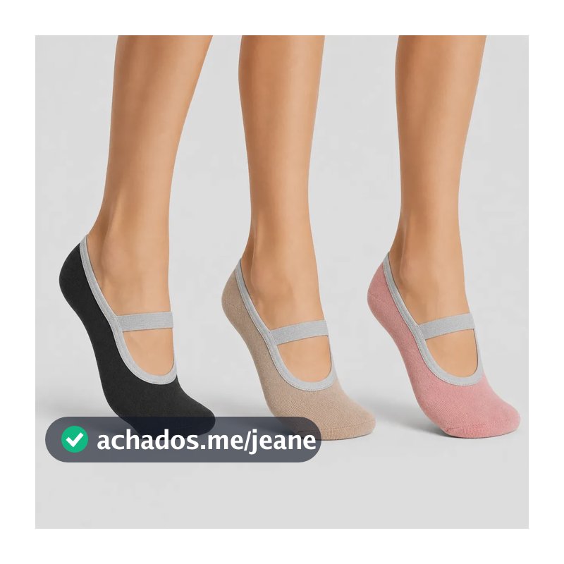 Kit 4 Meia Yoga Antiderrapante Para Pilates E Academia Sortido Único
