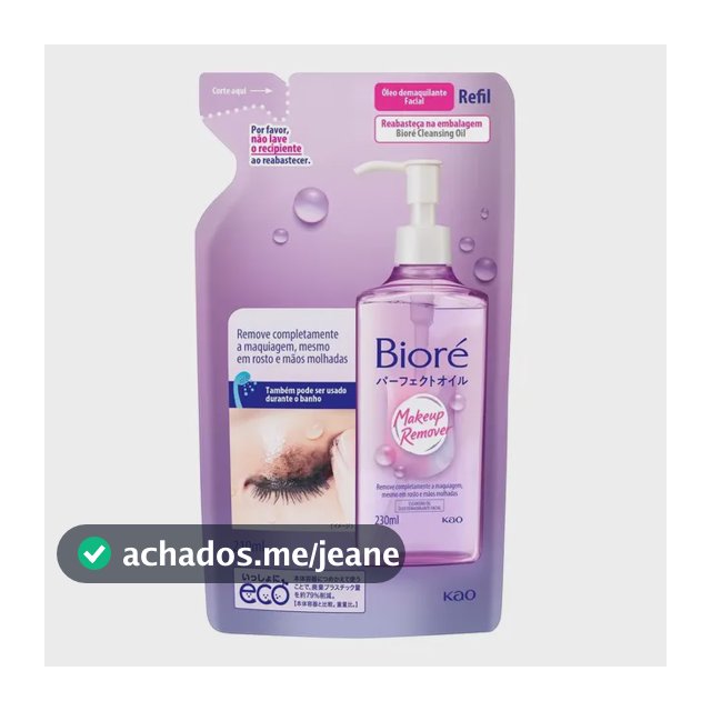 Óleo De Limpeza Make Up Remover Facial Refil Com 210ml Bioré