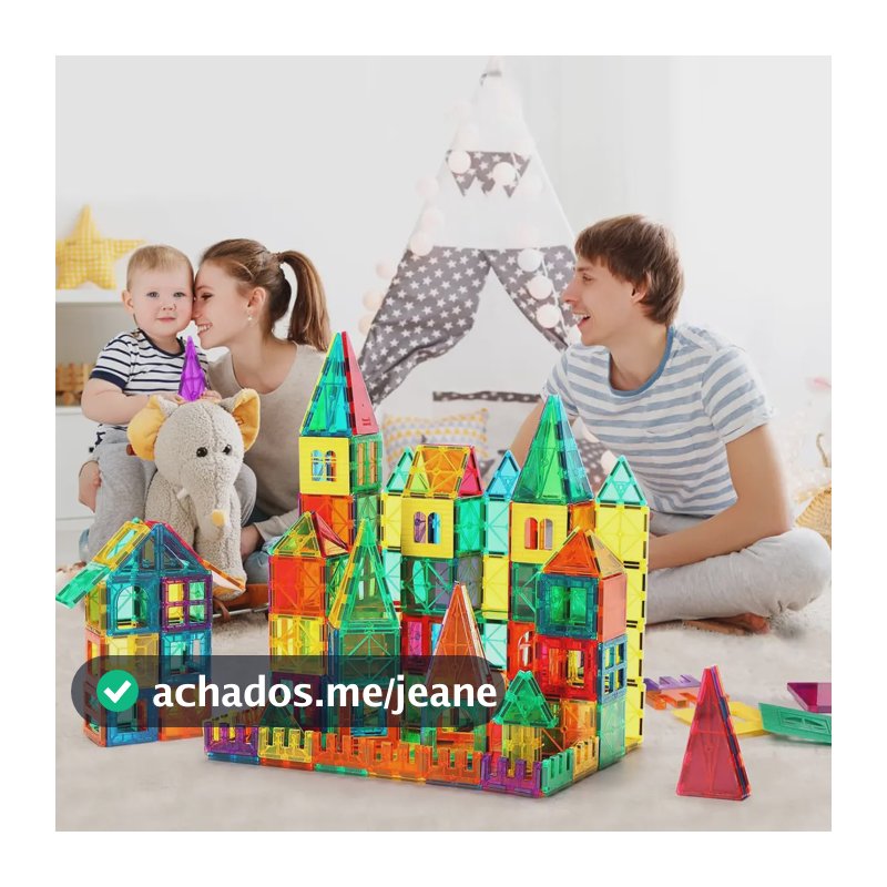 Brastoy Blocos Magnéticos 130 Peças Brinquedo Educativo 130