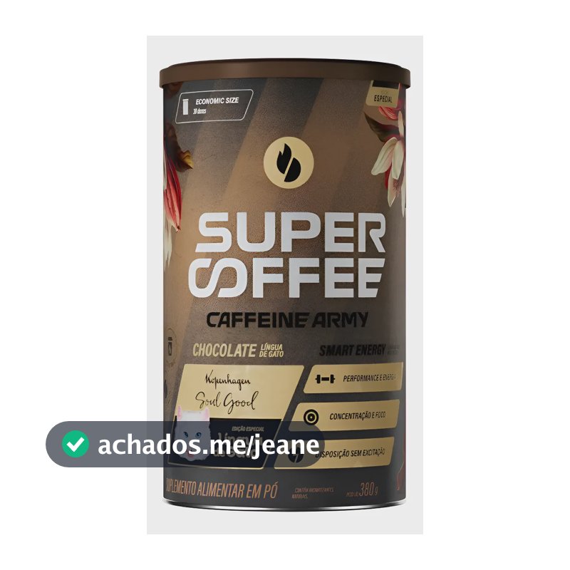 Supercoffee Lingua De Gato - Economic Size (380g) - Caffeine Chocolate Ao Leite