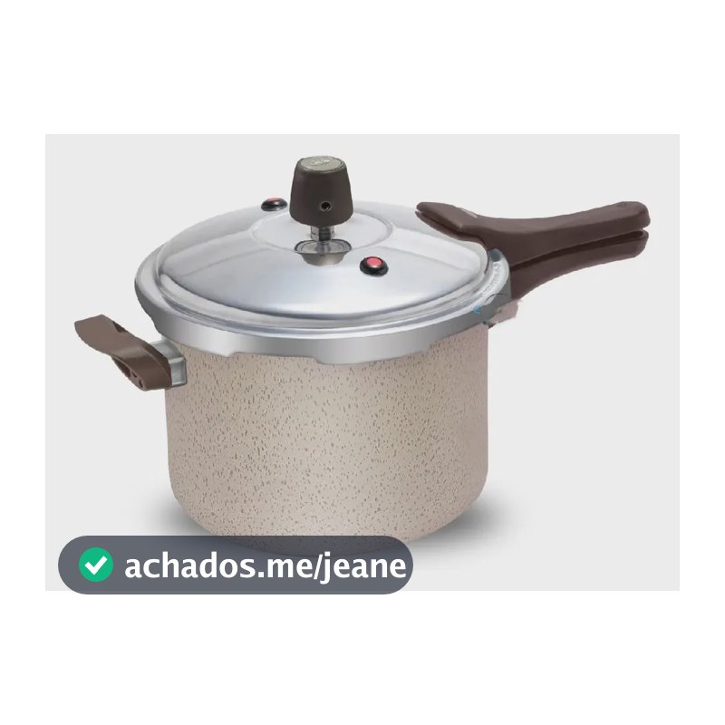 Panela Pressão 4,5l Fechamento Externo 6 Camada Antiaderente Vanilha