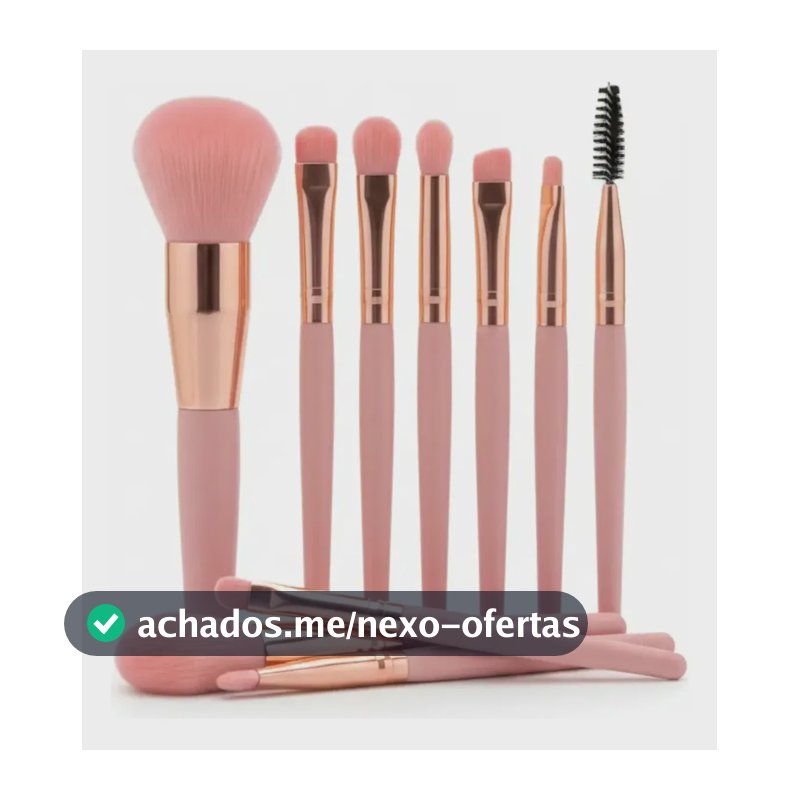 Kit 8 Pincéis De Maquiagem Profissional