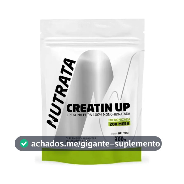 Creatina Monohidratada Nutrata 300g Refil em Pó Pura
