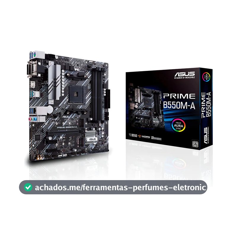Placa-mãe Asus Prime B550m-a Amd Am4 Ddr4 90MB14I0-C1BAY0 Cor Preto