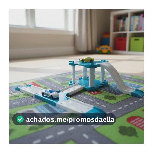 Estacionamento Garagem Pista Carrinho Corrida Brinquedo Azul